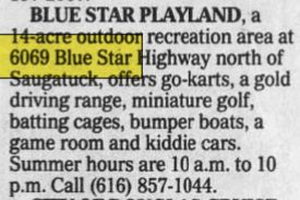 Blue Star Playland - June 17 1999 Article (newer photo)